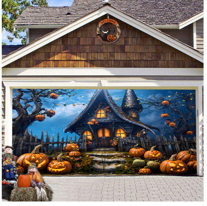 Halloween Garage Background Decoration Hanging Cloth