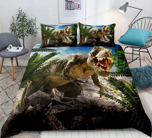 Ensemble de linge de maison Jurassic 3D Dinosaure trois ou quatre pièces