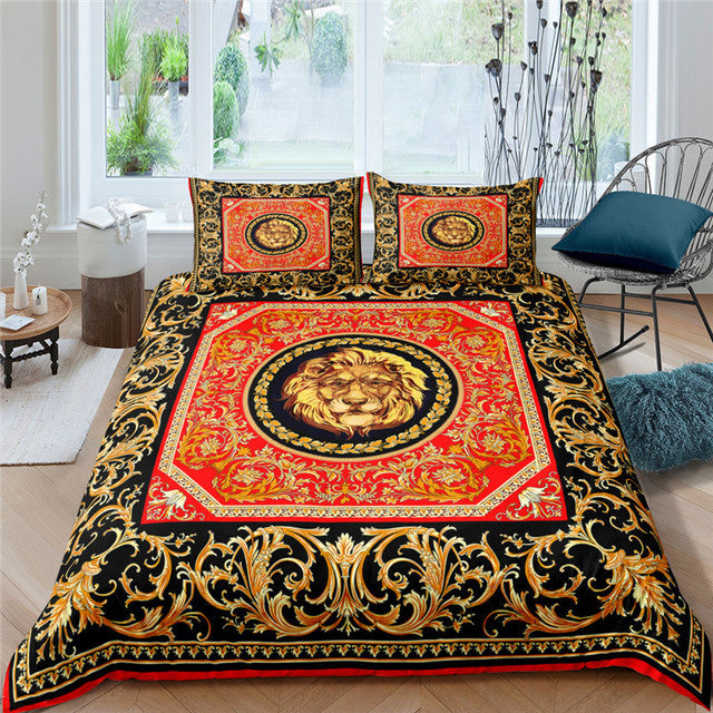 European-Style Printed Quilt Ver Luxury Bedding Set Comfort