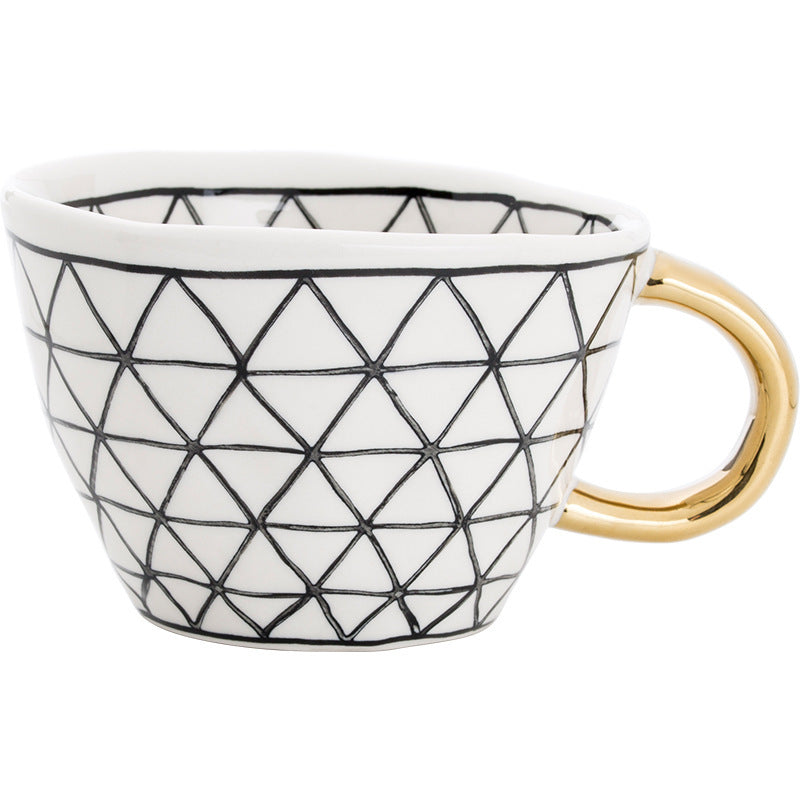 Tasse à thé créative légère de luxe simple de grande capacité pour café, ménage en céramique pour adulte, eau potable