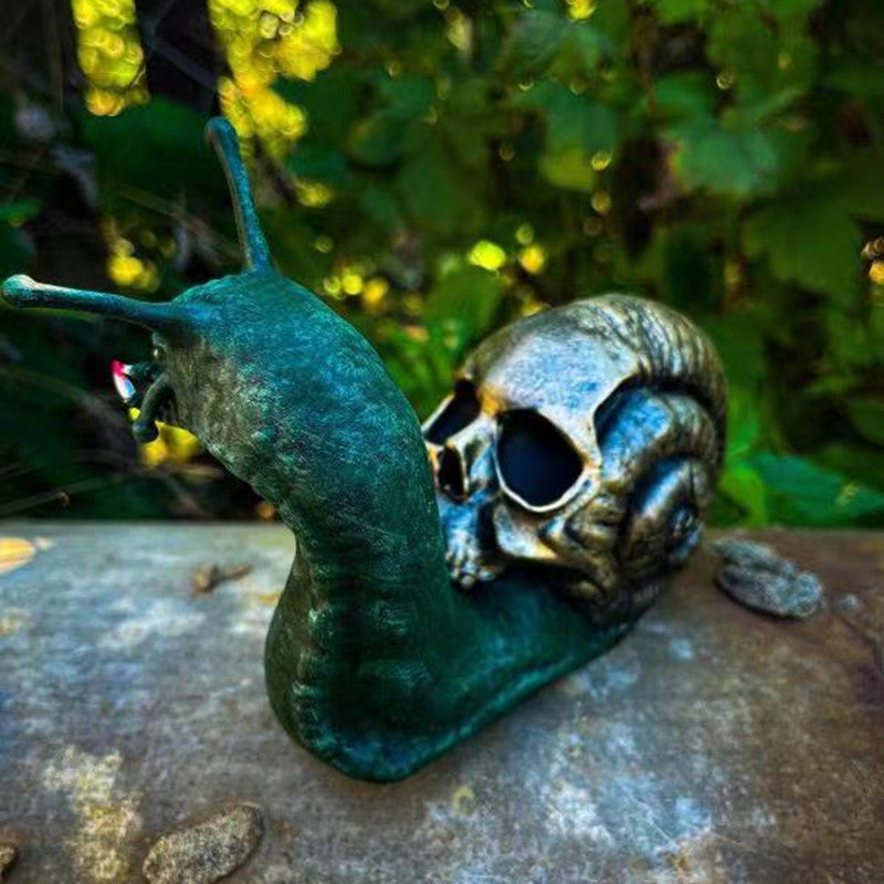 Halloween Snail Shape Statue Garden Decorations Ornaments