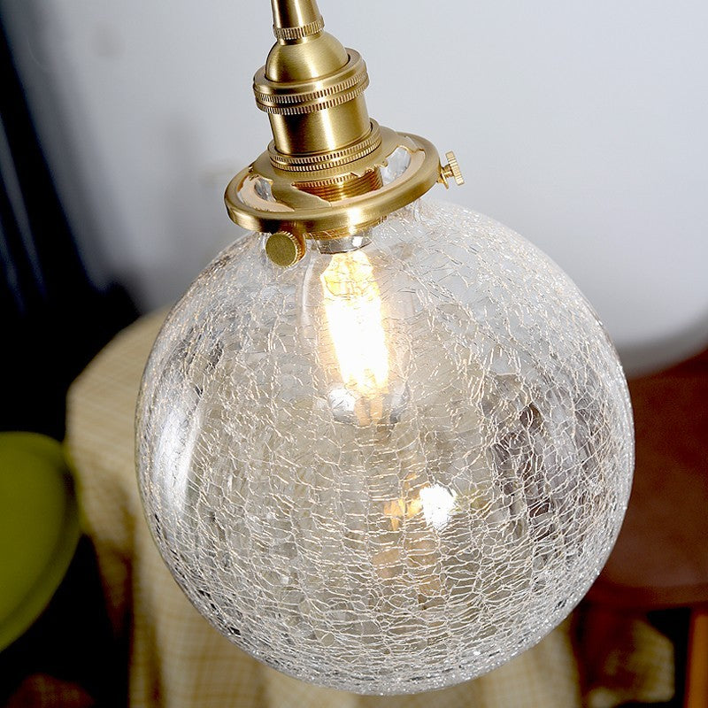 Lustre de chevet de chambre à coucher rond rétro japonais