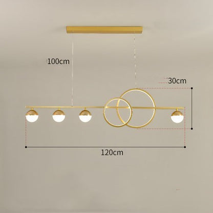 Lámpara de mesa rectangular creativa nueva barra de comedor candelabro moderno simple