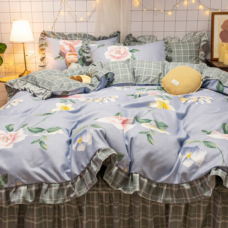 American Style Garden Style Sunflower Quilt Suit