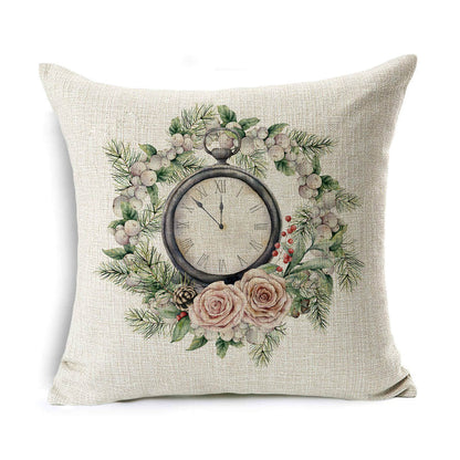 Christmas Gift Wreath Linen Hugging Pillowcase