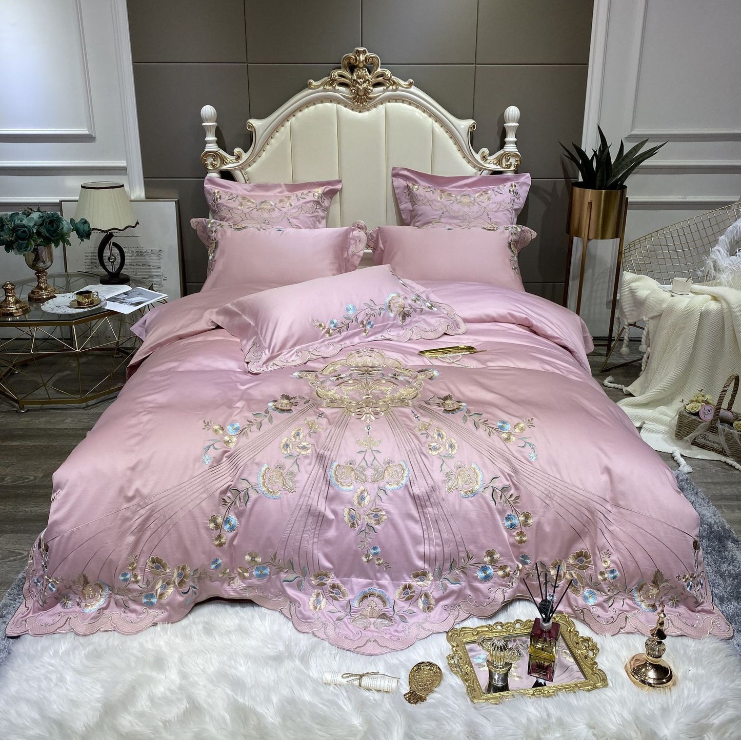 High-end Palace Style Embroidery Long-staple Cotton Bedding