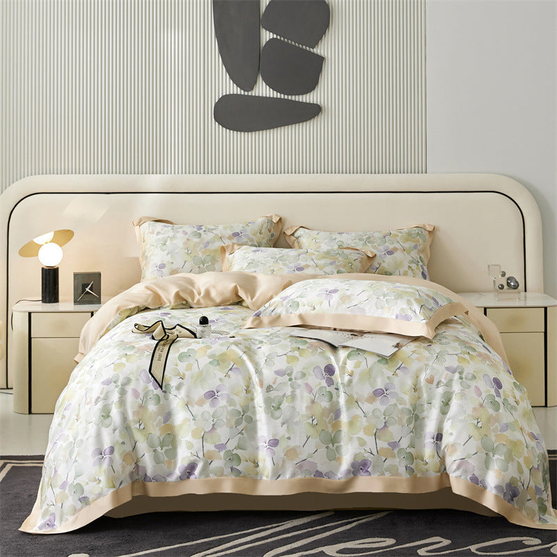 Spring And Summer New Home Textile Tencel Four-piece Set Bedding