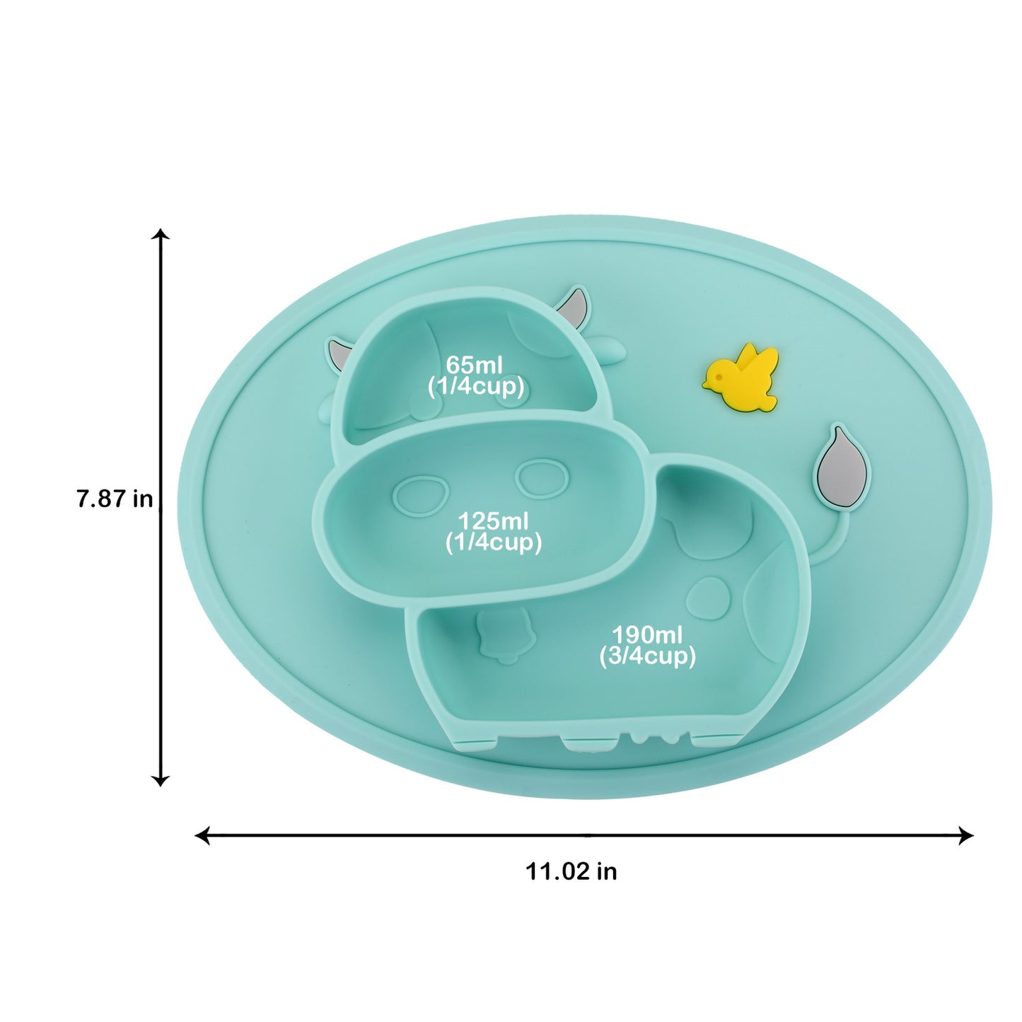 Silicone tray card for children