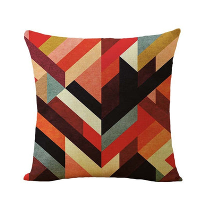 Linen Pillow Case Home Fabric Geometric Abstract