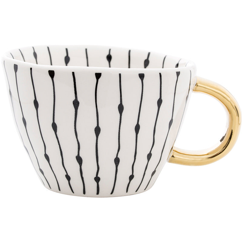 Tasse à thé créative légère de luxe simple de grande capacité pour café, ménage en céramique pour adulte, eau potable