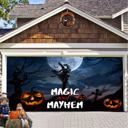 Halloween Garage Background Decoration Hanging Cloth