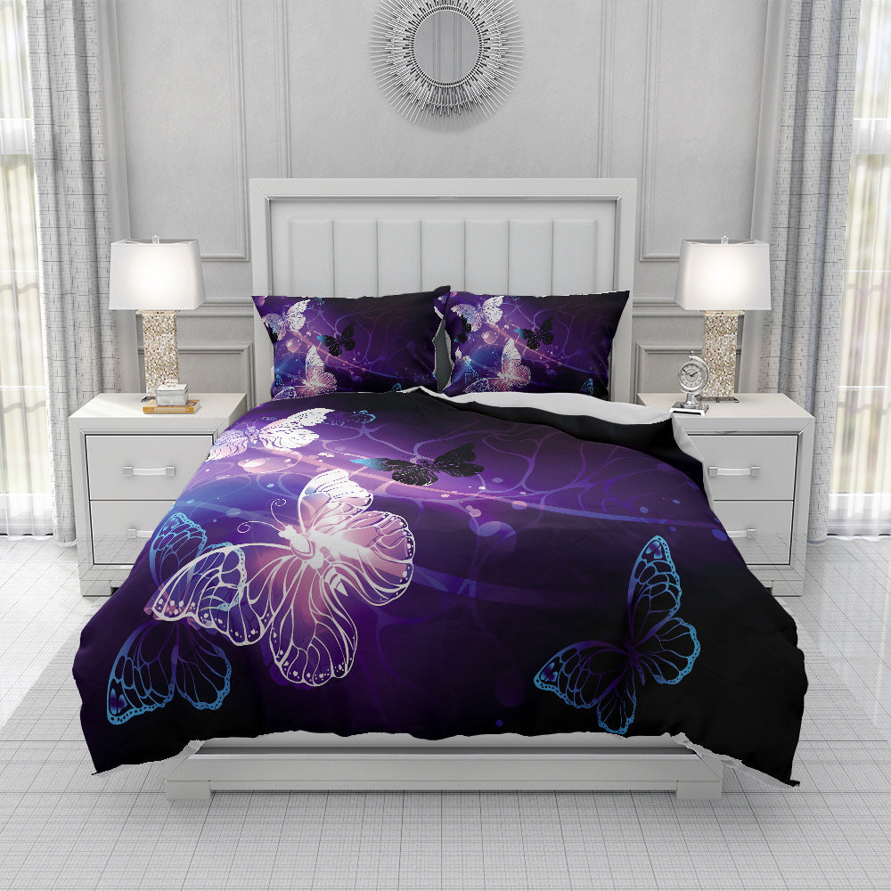 Serie Mariposas en Flor de Primavera Ropa de Cama Transfronteriza