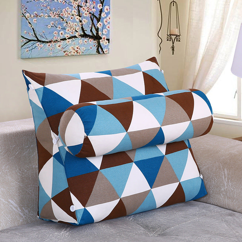 Detachable And Washable Triangle Bedside Waist Cushion