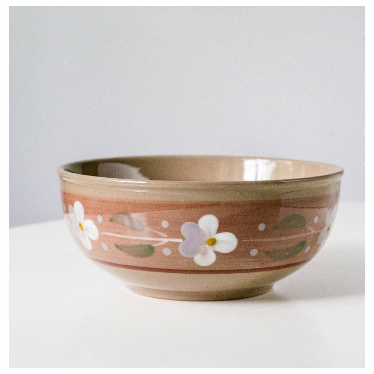 Hand Painted Underglaze Household Creative Flower Soup Bowl