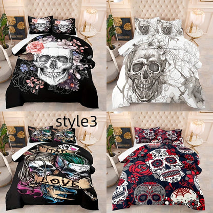 Digital Printed Bed Sheet Pillowcase Three-piece Set