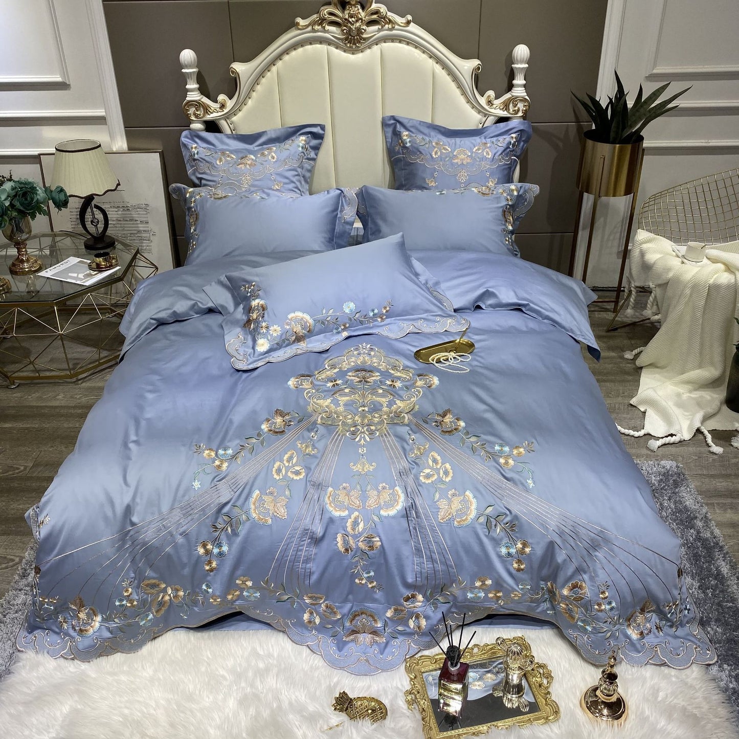 High-end Palace Style Embroidery Long-staple Cotton Bedding