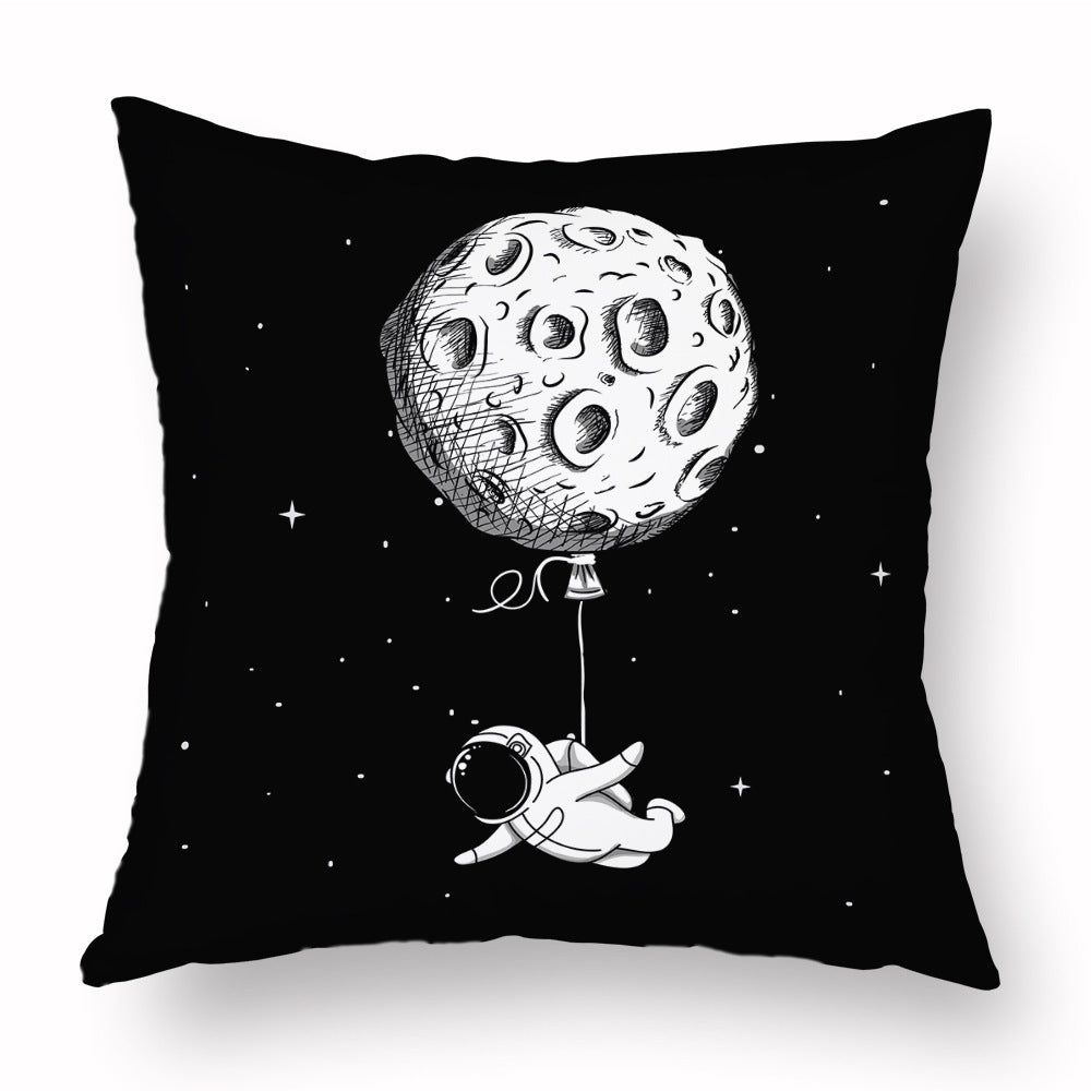 Cartoon Astronaut Short Plush Pillowcase