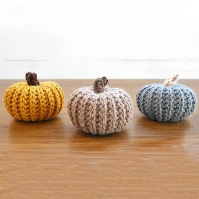 Halloween Props Hand-crocheted Pumpkin Small Ornaments Cartoon Doll