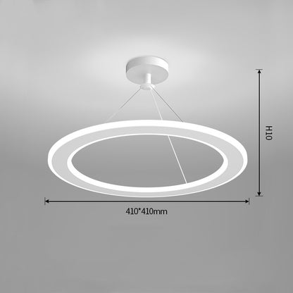 Lámpara de estudio circular moderna y sencilla para dormitorio