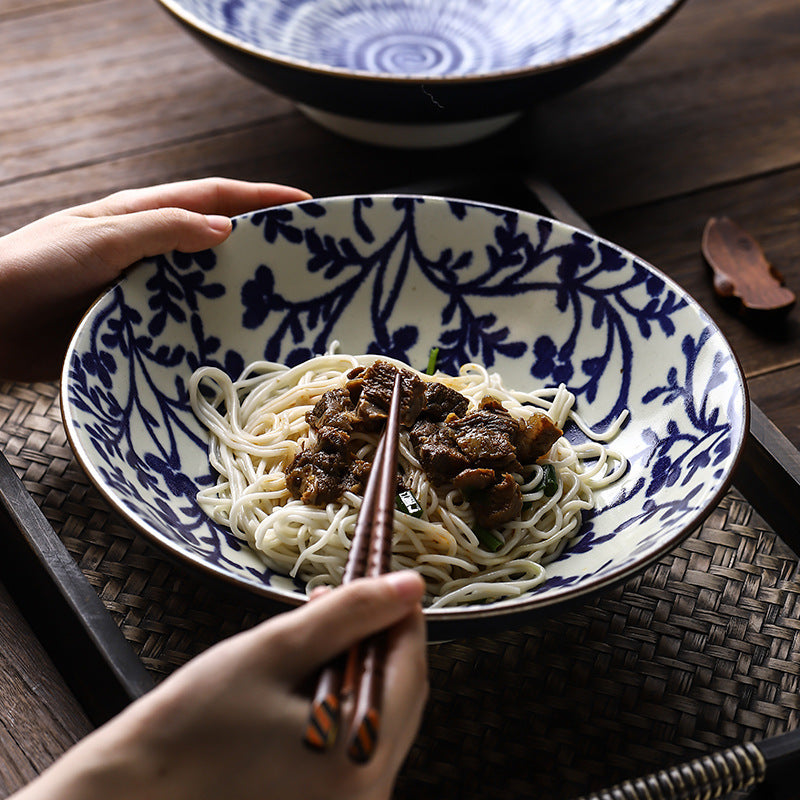 Japanese Style Underglaze Ceramic Bowl