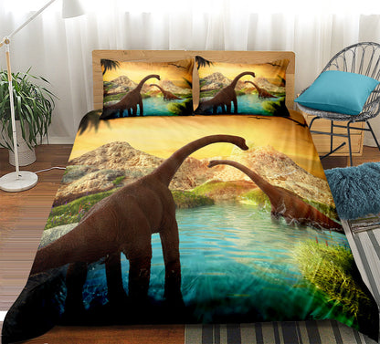 Dinosaur 3D Home Textile Jurassic Three Or Four Piece Set