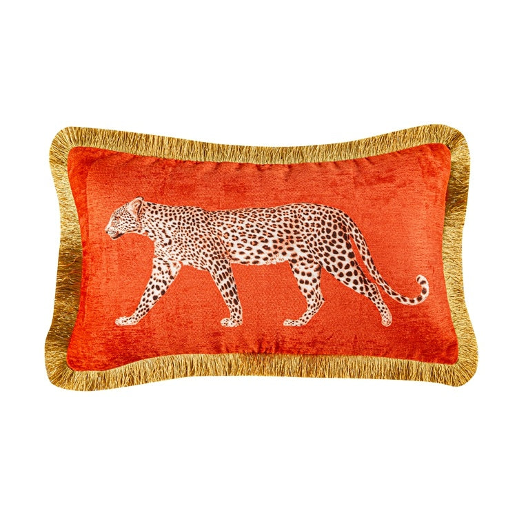 Fashion Leopard Sofa Waist Cushion Tide Brand Pillowcase