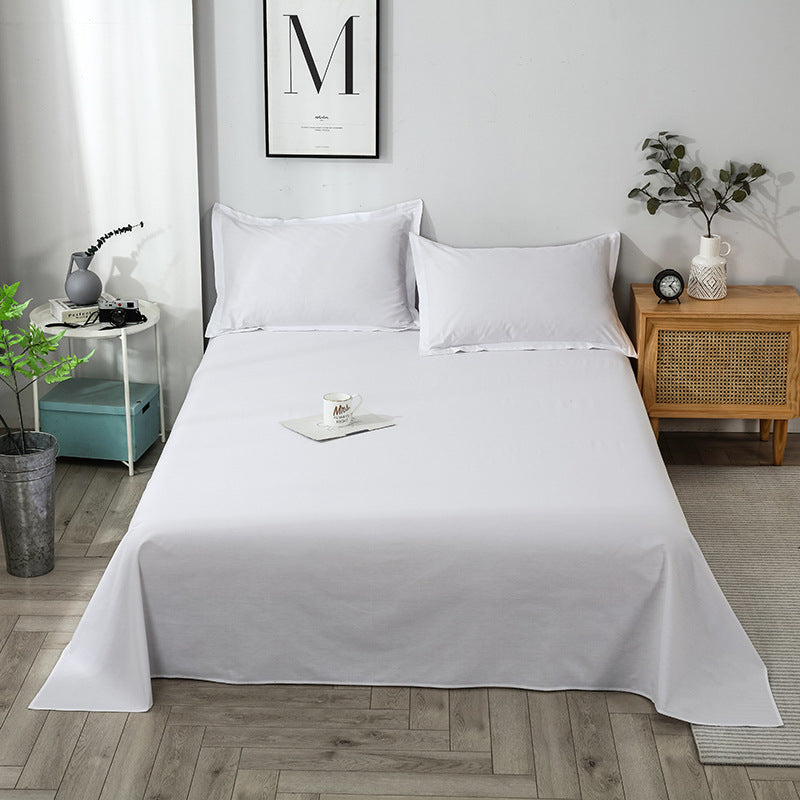 Solid Color Sanding Washed Cotton Single Piece Is Pure Student Dormitory Single Bed Sheet