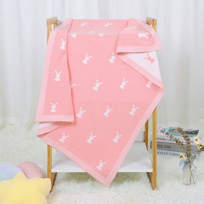 Baby Cartoon Knitted Cotton Cute Windproof Blanket