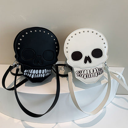 Halloween Skull Shoulder Bag Girls Funny Cute Messenger Bag Personality Creative Crossbody Bags For Women