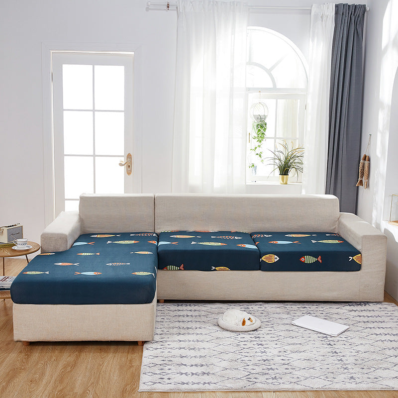 Housse de siège de canapé imprimée en soie de lait Housse de coussin de canapé extensible