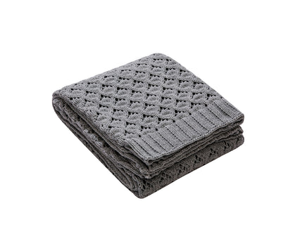 Textile Nordic Ins Diamond Hole Knitted Blanket Sofa Soft Decoration Home Matching Blanket