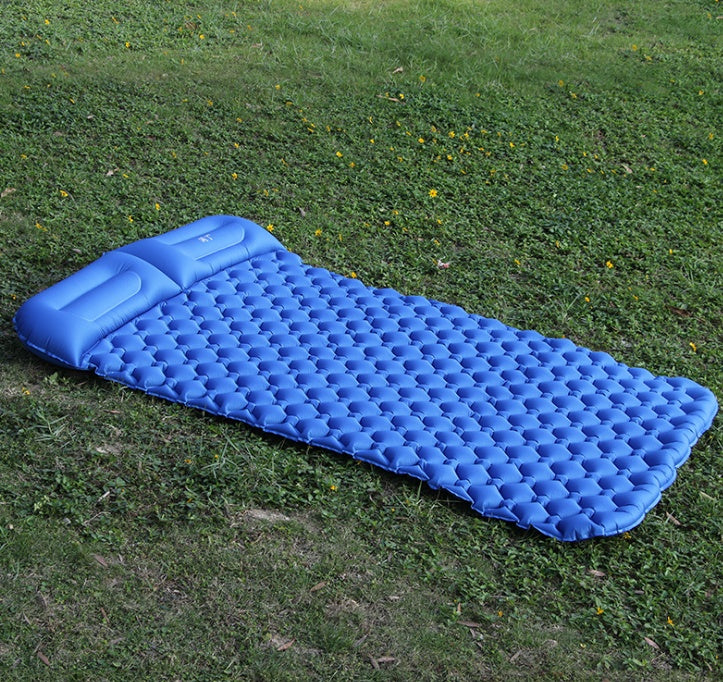 Tapis de camping gonflable pour tente, coussin double pour extérieur, pique-nique, plage, deux couvertures à carreaux, coussin pour bébé, repos à la maison, matelas doux