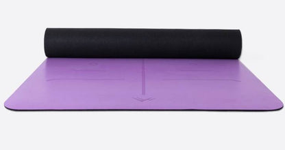 Tapis de yoga antidérapant haut de gamme en daim et caoutchouc naturel de 5 mm