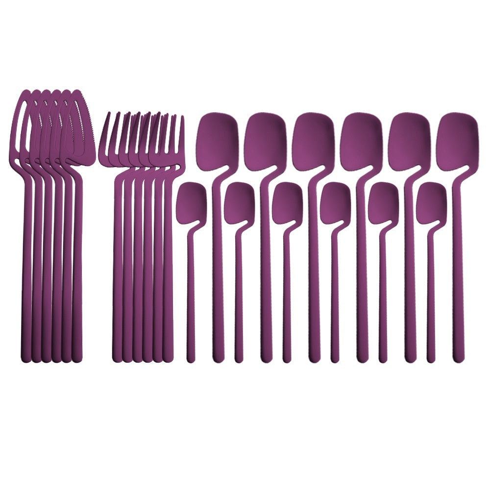 24 Piece Set Of Stainless Steel Cup Hanging Tableware