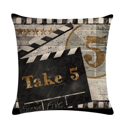 Home Retro Movie Subtitles Sofa Office Linen Pillowcase