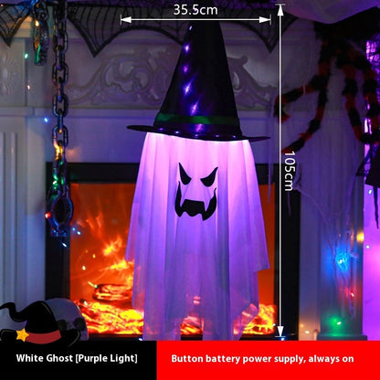 Accessoires de décoration de fantômes lumineux et criards pour Halloween