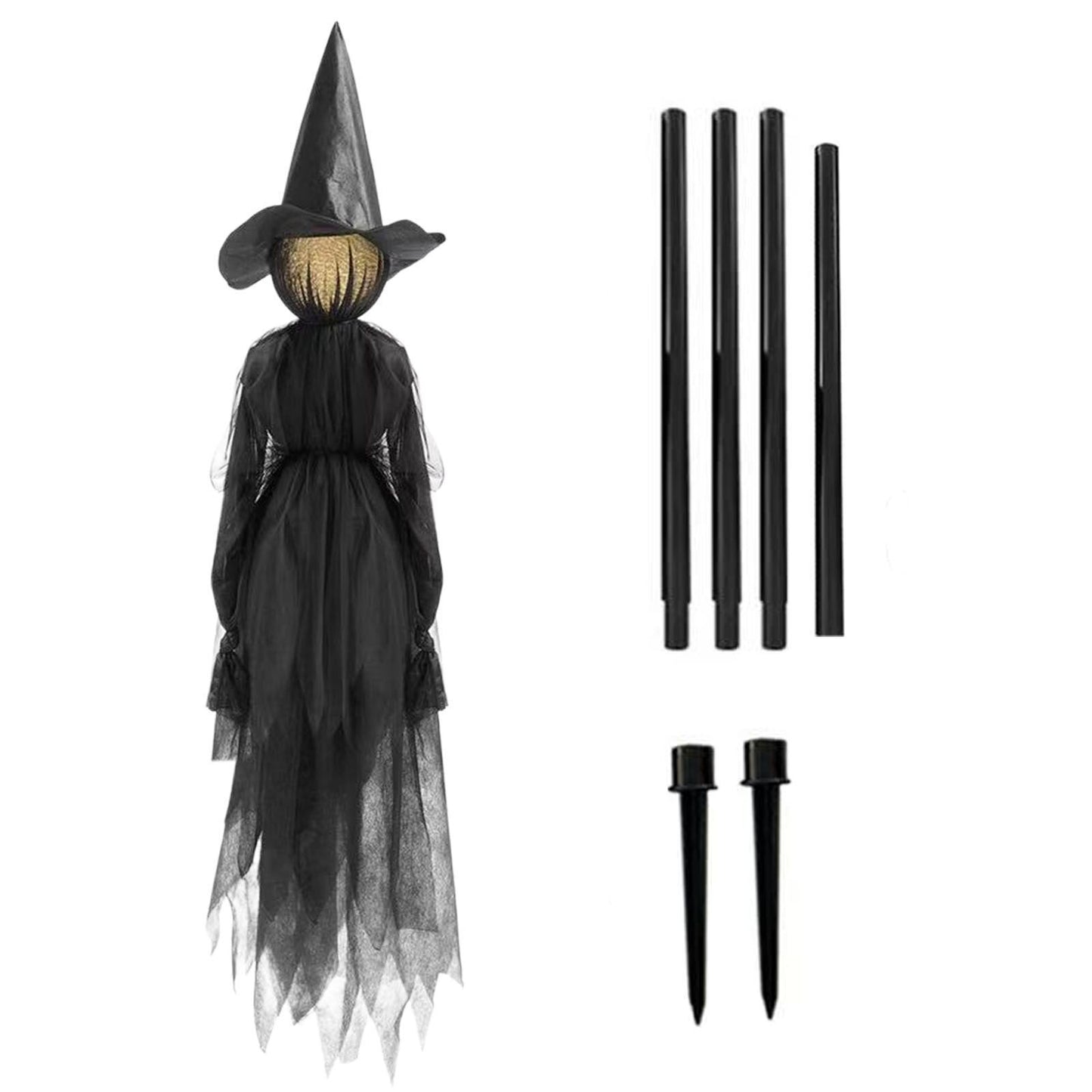 Halloween Colorful Luminous Three Hand-in-hand Witch Single Ghost Atmosphere Layout Scene Decoration Props