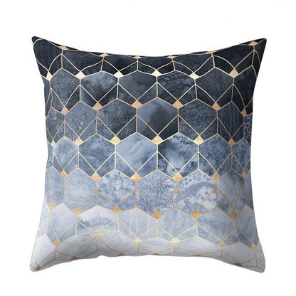 Geometric Polyester Fiber Pillow Cover