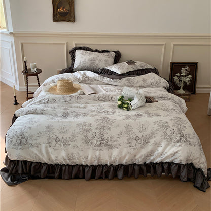 Home French Ice Silk Lace Bedding