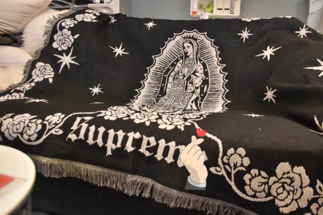 Virgin Mary Woven Thick Linen Blanket