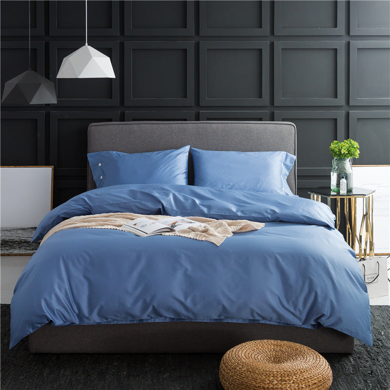 Pure color four-piece bedding