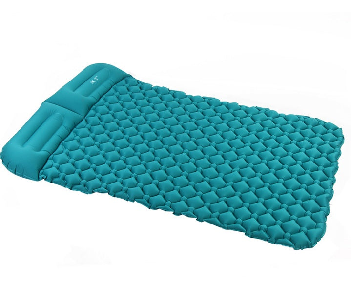 Tapis de camping gonflable pour tente, coussin double pour extérieur, pique-nique, plage, deux couvertures à carreaux, coussin pour bébé, repos à la maison, matelas doux