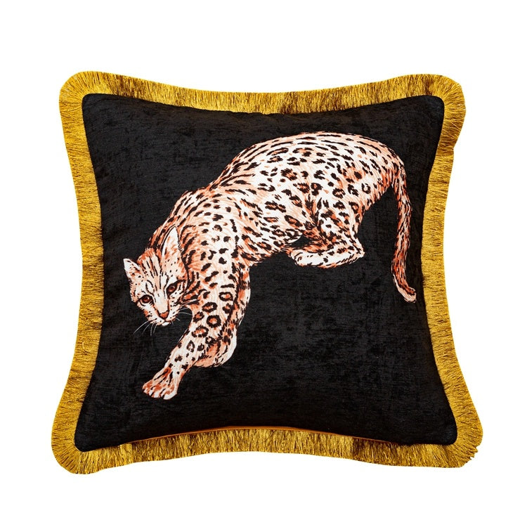 Fashion Leopard Sofa Waist Cushion Tide Brand Pillowcase