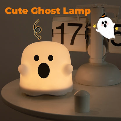 Lámpara de noche de silicona para decoración del hogar, lámpara LED con sensor táctil para mesita de noche, para dormitorio de niñas, decoración de sala de estar, regalo de cumpleaños para niños, decoraciones de Halloween