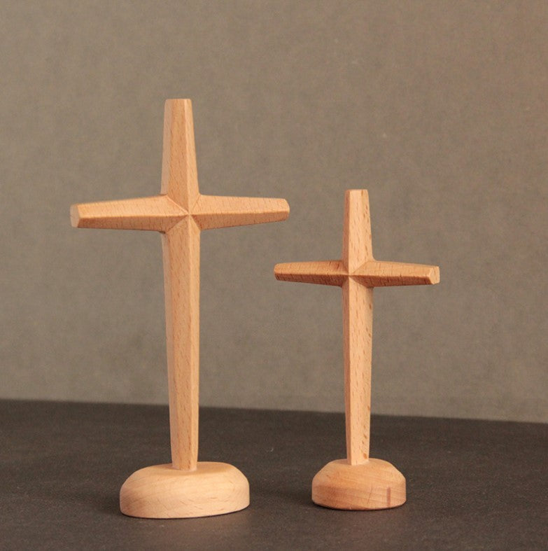 Cruz de madera con forma de piña, adornos pequeños, manualidades, regalos