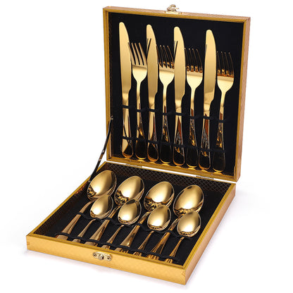 Symphony gold-plated stainless steel cutlery set