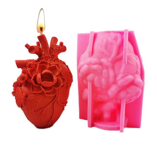 Halloween Evil Heart Candle Silicone Mold