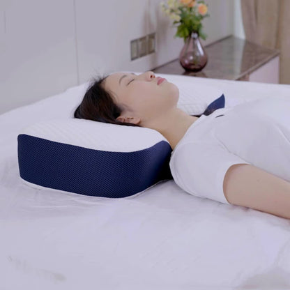 Almohada de espuma viscoelástica de rebote lento con soporte para el cuello