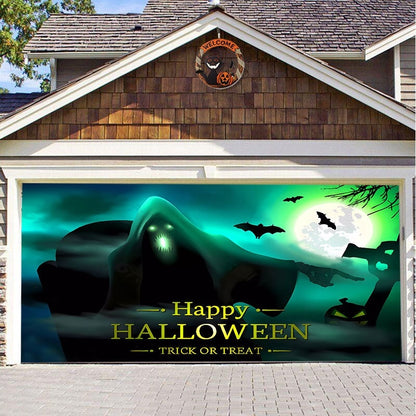 Halloween Garage Background Decoration Hanging Cloth