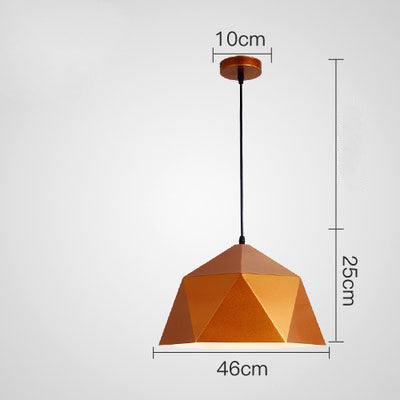 Lámparas colgantes pequeñas creativas y geométricas de colores